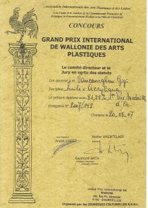 MEDAILLE D'OR GRAND PRIX INTERNATIONAL DE WALLONIE 2007 MEDAILLE D'OR GRAND PRIX INTERNATIONAL DE WALLONIE 2007